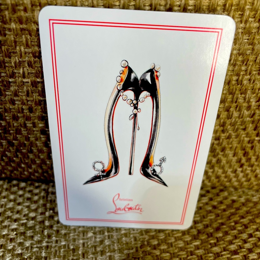 Christian Louboutin playing card-ace of spades